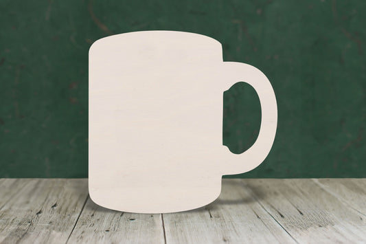 Coffee mug wooden craft cut out - plywood