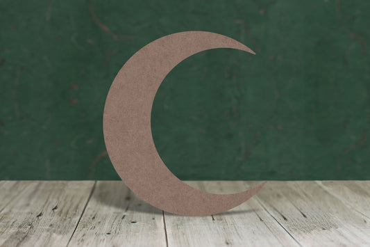 Crescent moon round - wooden craft shape - 2mm MDF