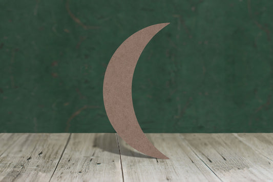 Crescent moon thin - wooden craft blank - 2mm MDF