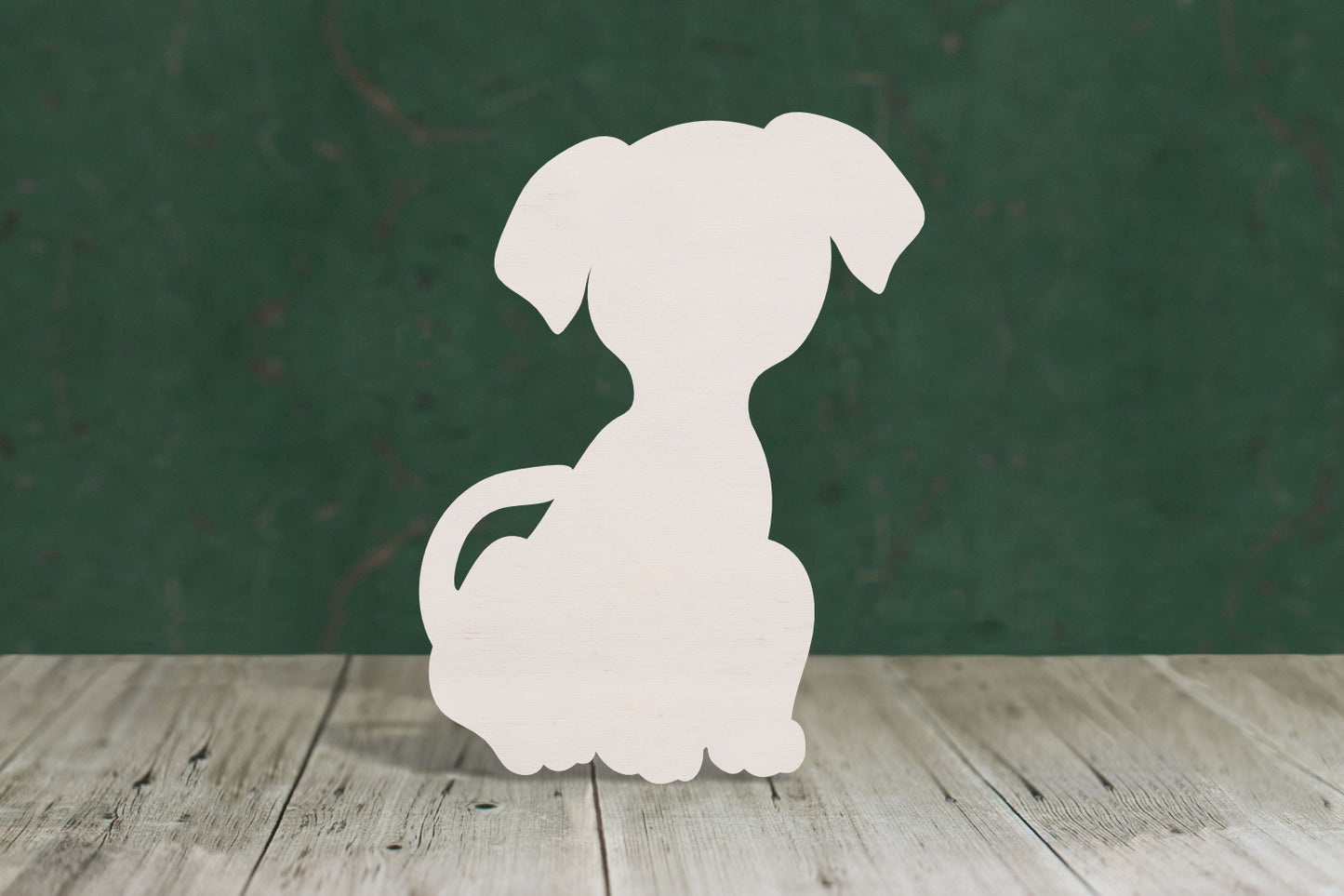 Cute sitting dog (puppy) - 4mm plywood