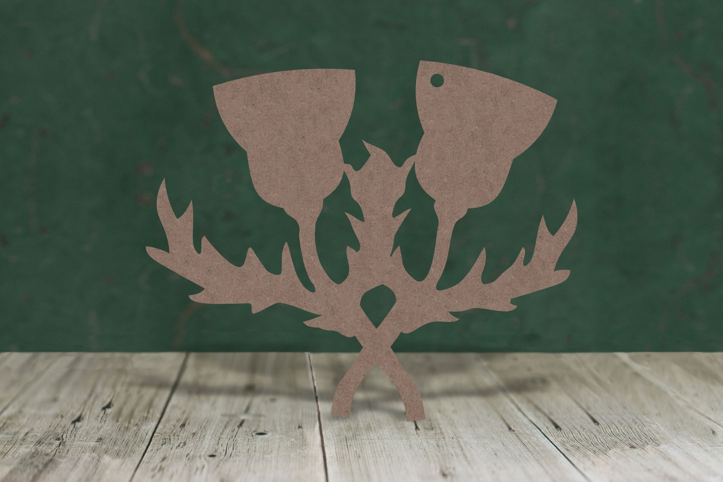 Double thistle - wooden craft cut-out - 2mm MDF