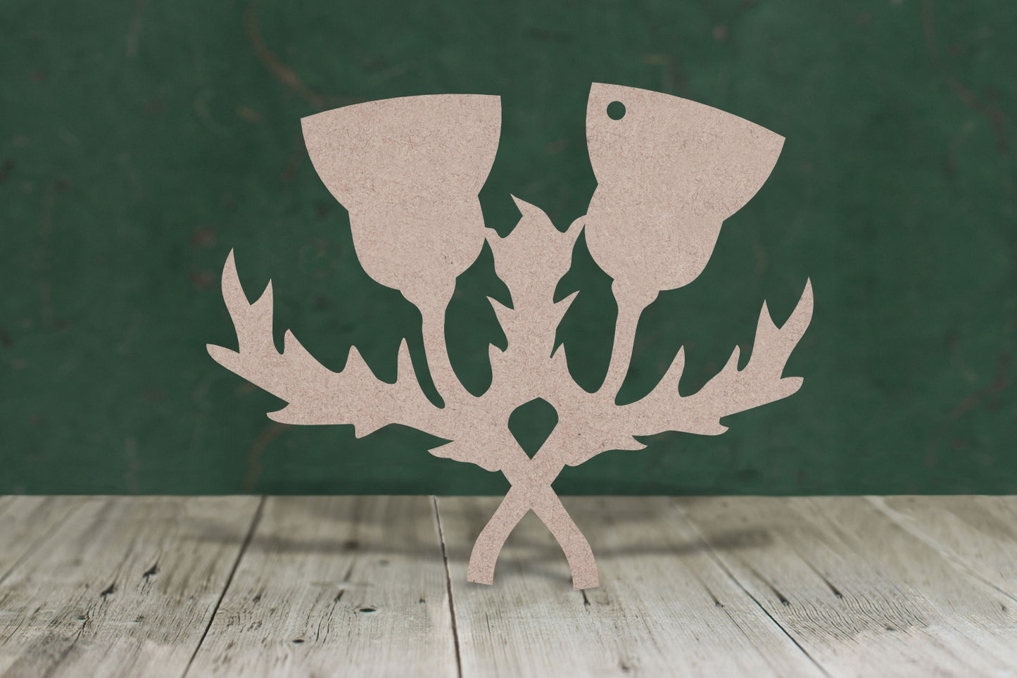 Double thistle - wooden craft shape - 3mm MDF