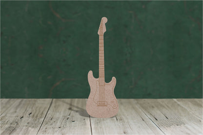 Electric guitar with etching - 3mm MDF