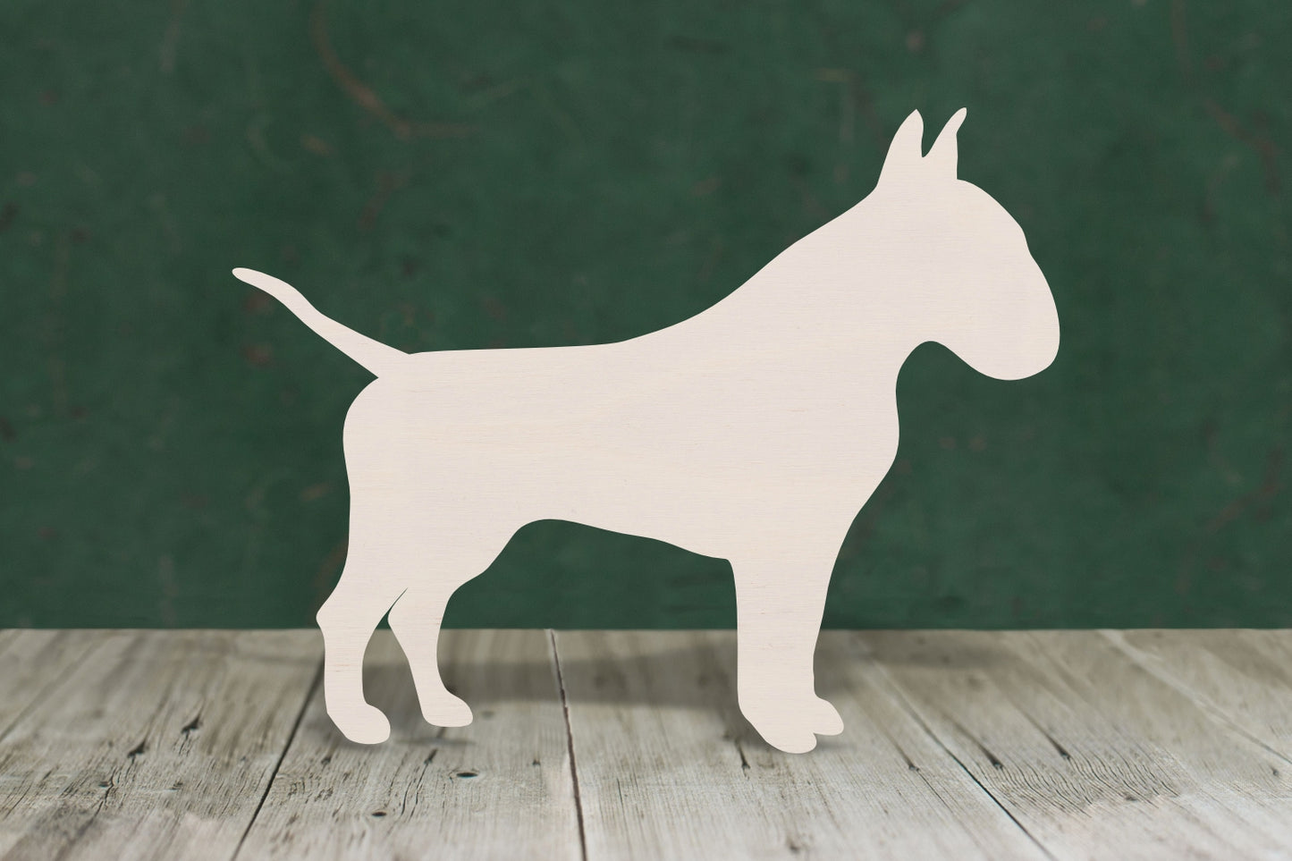 English bull terrier wooden craft cut out - plywood