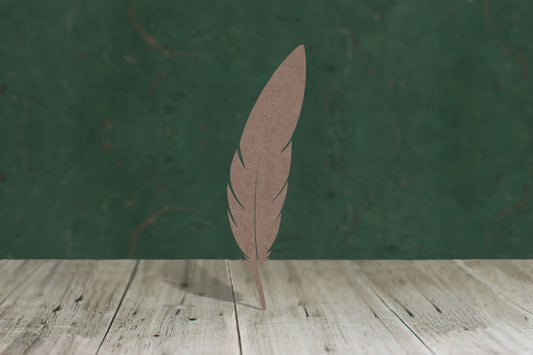 Feather 2 with slit - wooden craft cut-out - 2mm MDF