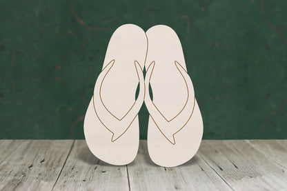 Flip flops wooden craft cut out - plywood