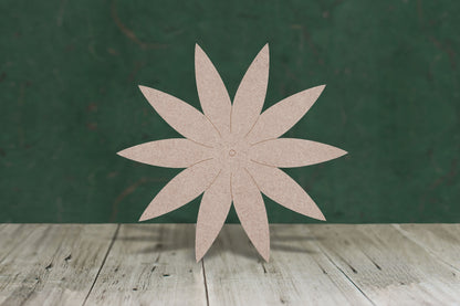 Flower 10 petal - wooden craft shape - 3mm MDF