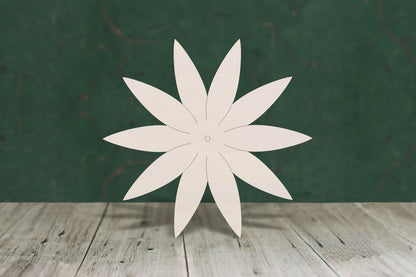 Flower 10 petal wooden craft blank - plywood