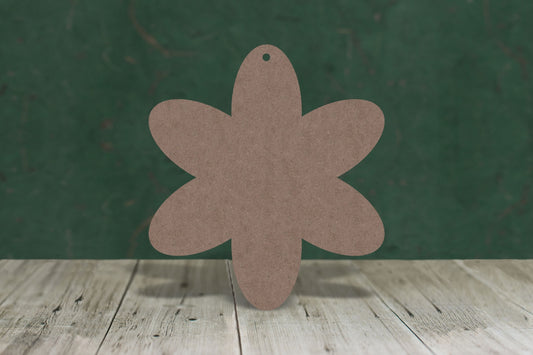 Flower 6 petal - wooden craft cut-out - 2mm MDF