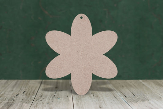 Flower 6 petal - wooden craft shape - 3mm MDF