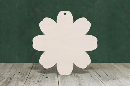 Flower 8 petal wooden craft cut out - plywood