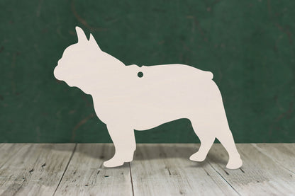 French bulldog wooden craft shape - plywood