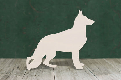 German shepherd wooden craft cut out - plywood