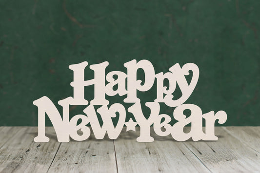 Happy New Year  text - 4mm Plywood