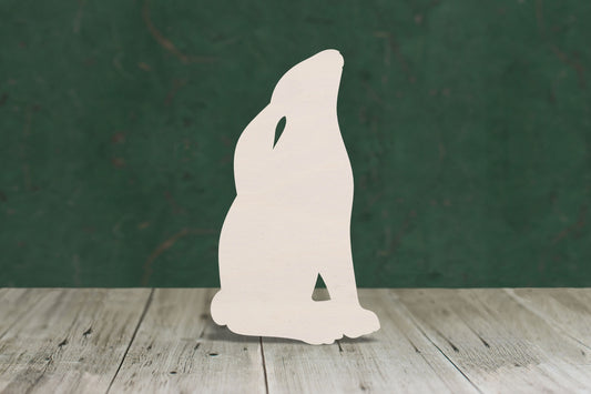 Hare moon gazing wooden craft blank - plywood