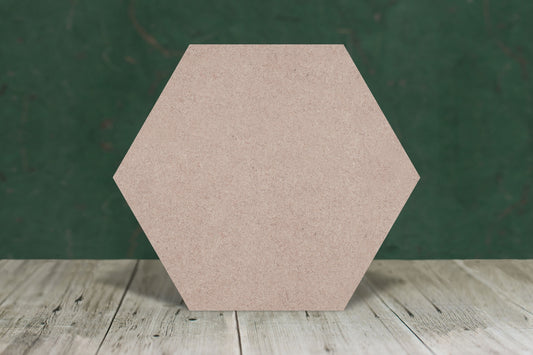 Hexagon equal sides - wooden craft cut-out - 3mm MDF