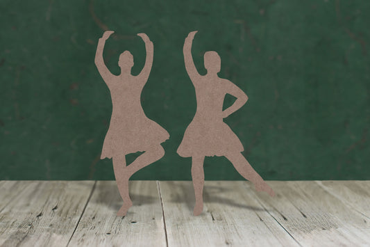 Highland Scottish Female Dancers (pair) - 2mm MDF