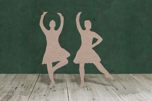 Highland Scottish Female Dancers (pair) - 3mm MDF