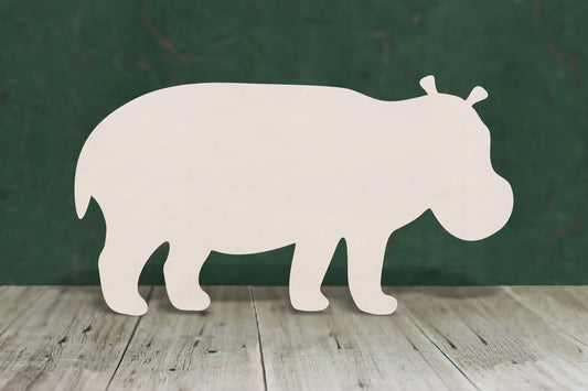 Hippo wooden craft blank - plywood