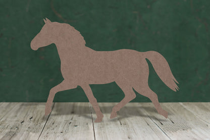 Horse trotting - wooden craft cut-out - 2mm MDF