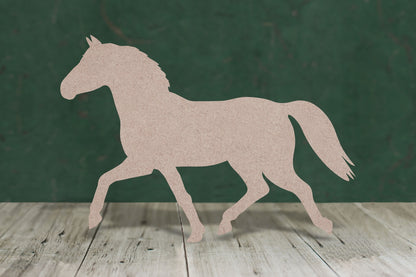 Horse trotting - wooden craft blank - 3mm MDF