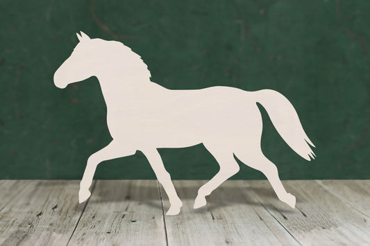 Horse trotting wooden craft blank - plywood