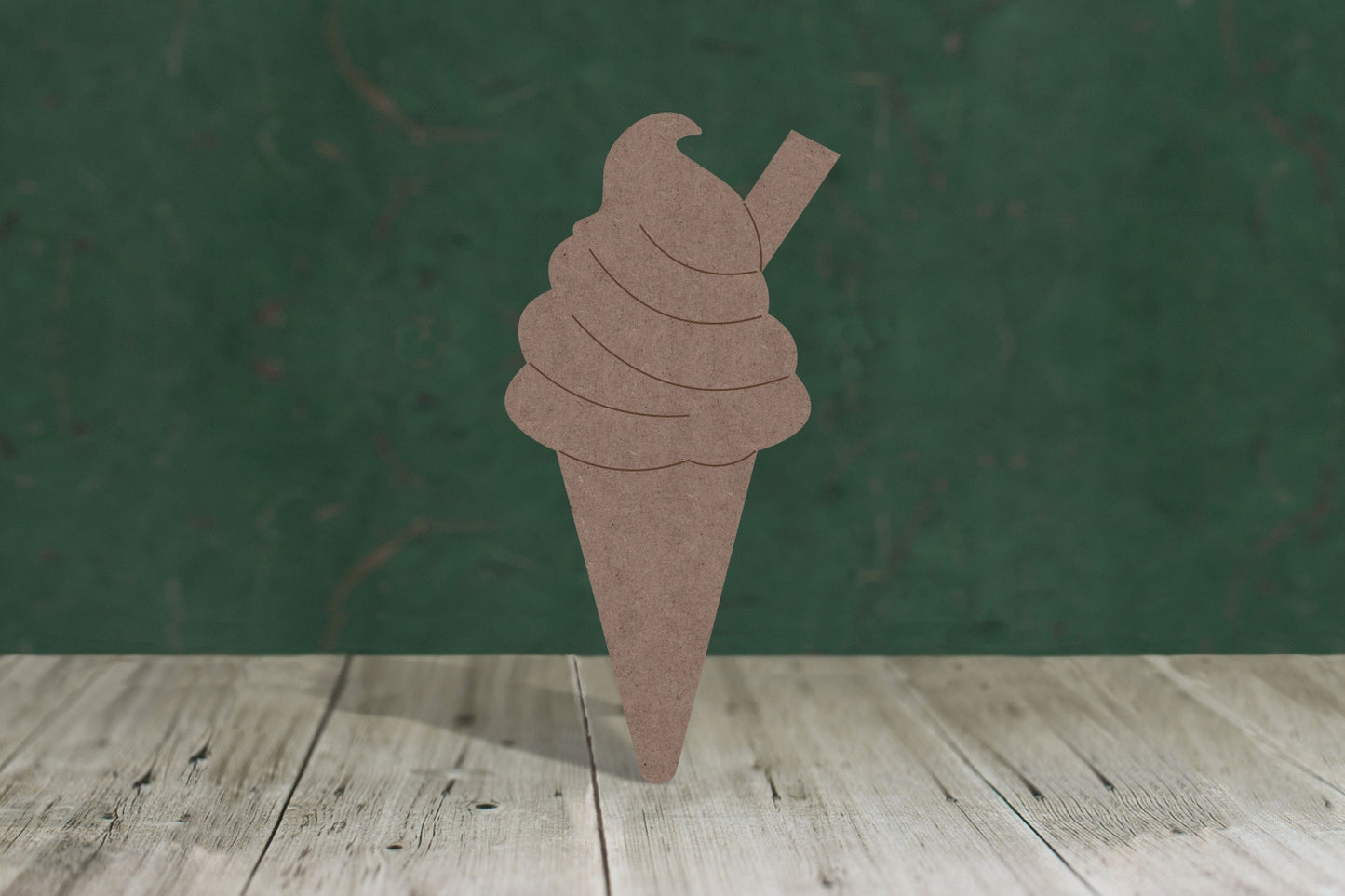 Ice cream 2 whippy - wooden craft cut-out - 2mm MDF