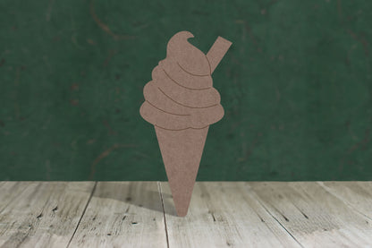 Ice cream 2 whippy - wooden craft cut-out - 2mm MDF