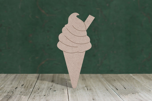 Ice cream 2 whippy - wooden craft blank - 3mm MDF