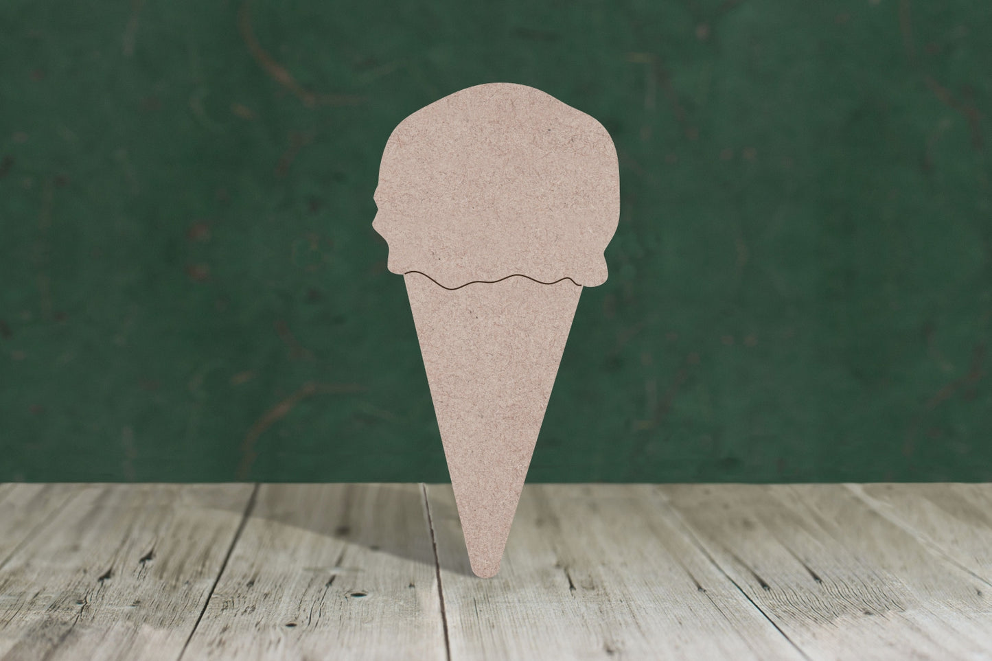 Ice cream 3 one scoop - wooden craft shape - 3mm MDF