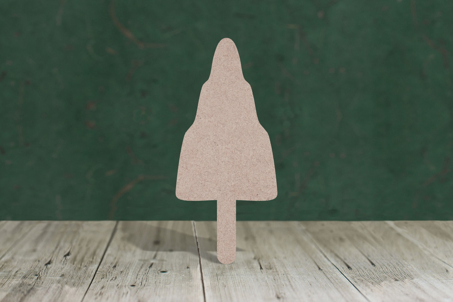 Laser cut, blank wooden Ice Lolly 2 rocket shape for craft