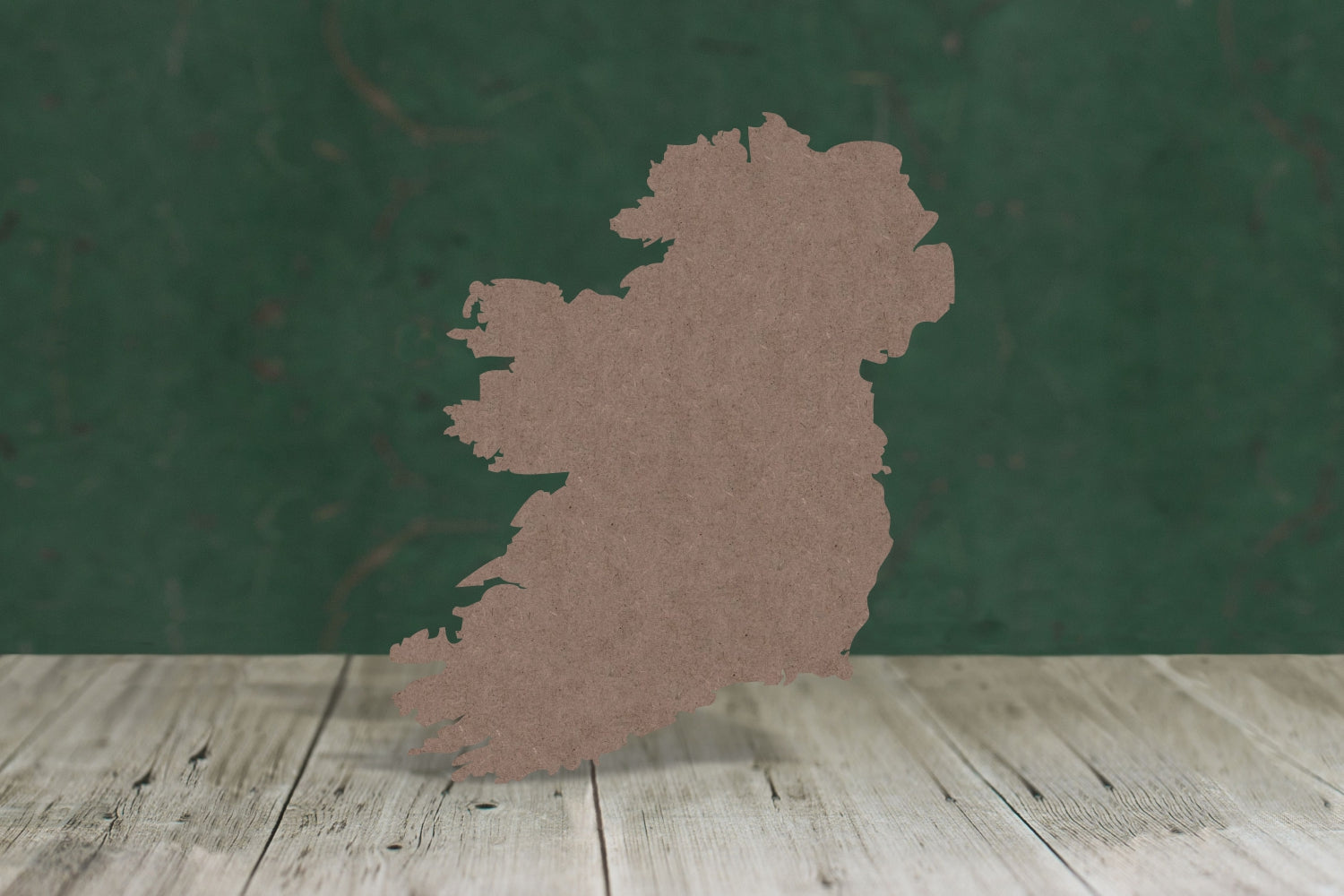 Laser cut, blank wooden Ireland map shape for craft