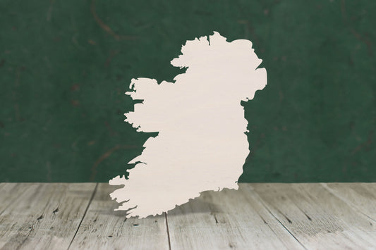 laser cut blank wooden Ireland map shape for craft