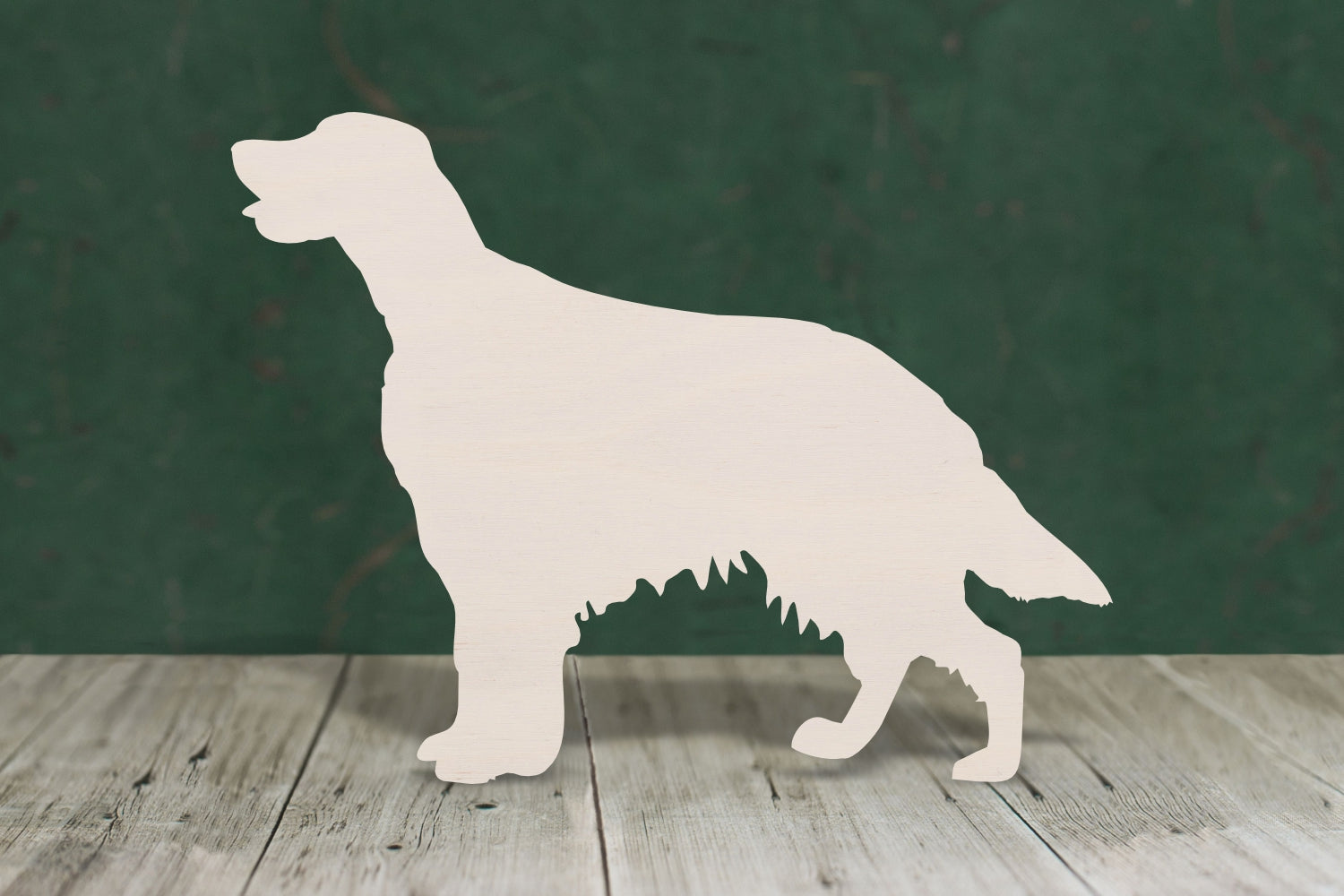 laser cut blank wooden Irish setter shape for craft