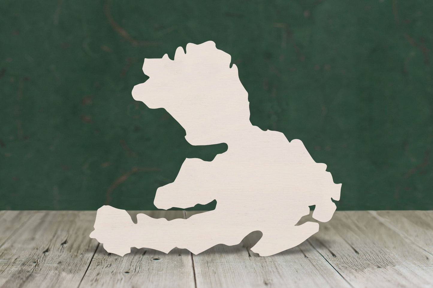 laser cut blank wooden Isle of Mull shape for craft