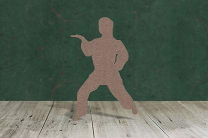 Laser cut, blank wooden Karate female shape for craft