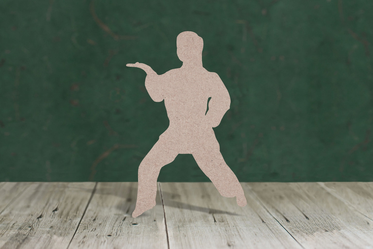 Laser cut, blank wooden Karate female shape for craft