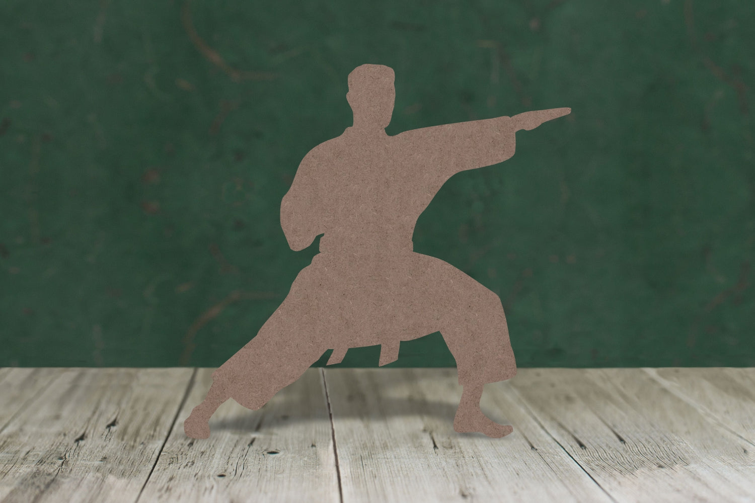 Laser cut, blank wooden Karate male shape for craft