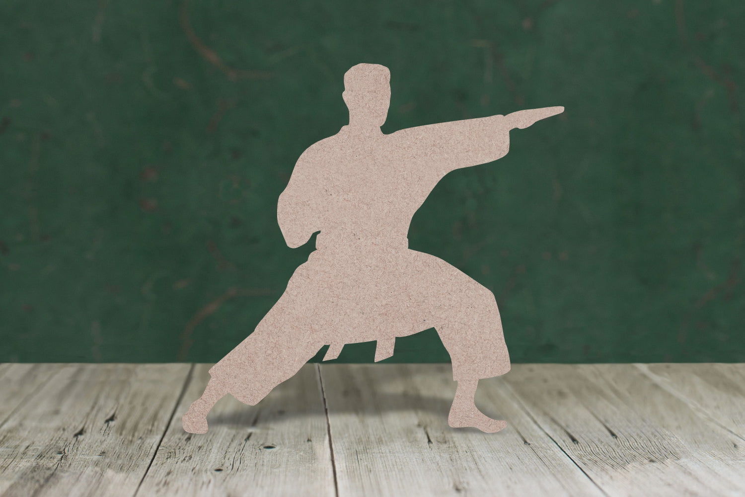 Laser cut, blank wooden Karate male shape for craft