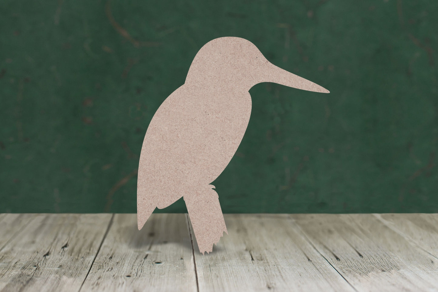 Kingfisher on a branch - wooden craft blank - 3mm MDF