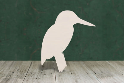 Kingfisher on a branch wooden craft blank - plywood