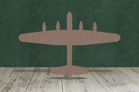 Laser cut, blank wooden Lancaster bomber shape for craft