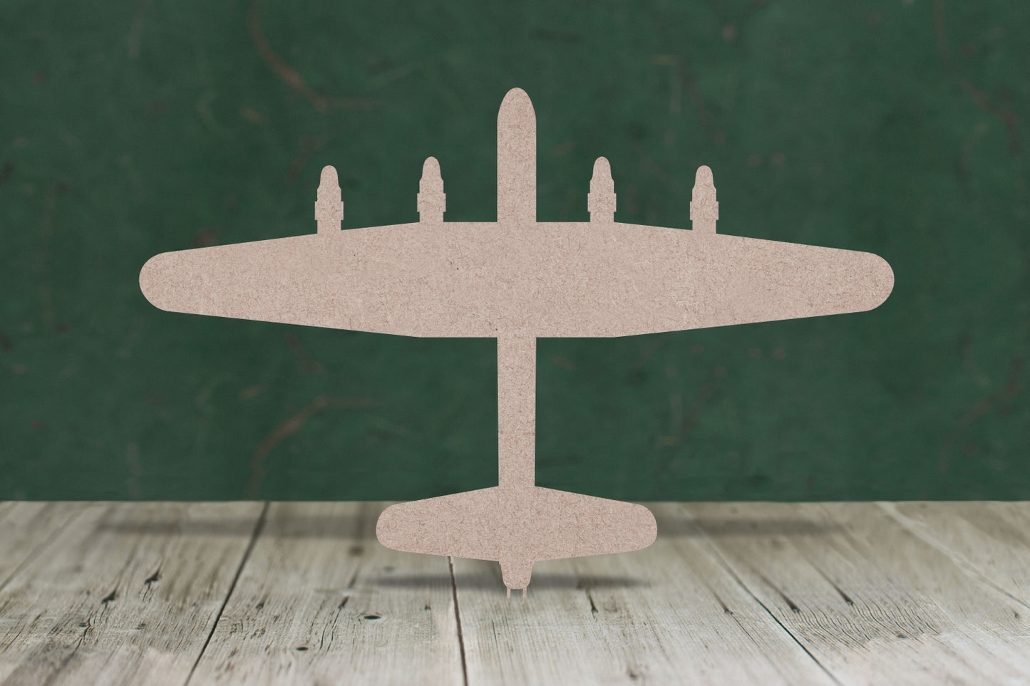 Laser cut, blank wooden Lancaster bomber shape for craft