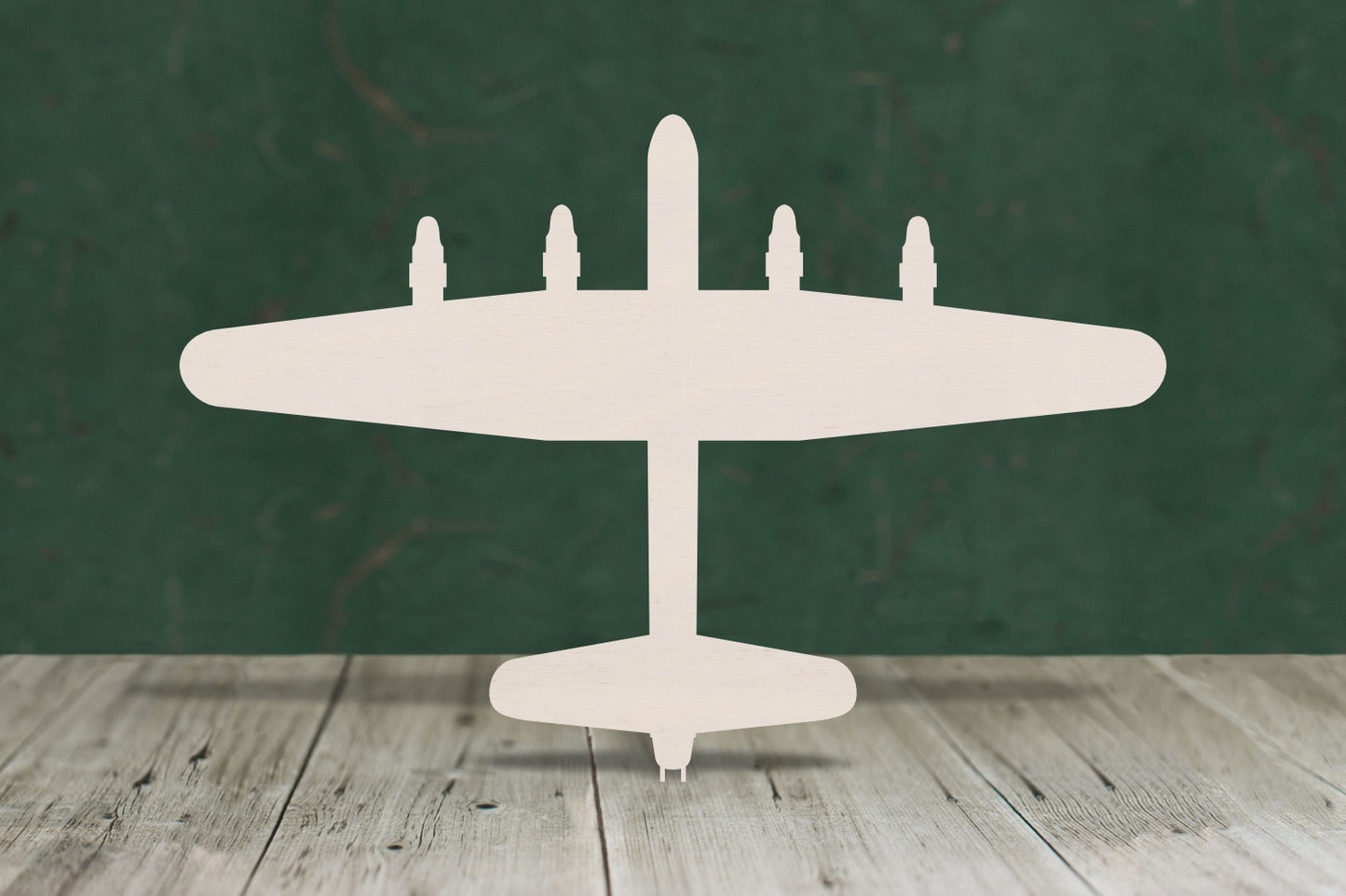 laser cut blank wooden Lancaster bomber shape for craft