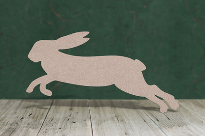 Hare leaping - wooden craft cut-out - 3mm MDF