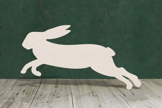 Hare leaping wooden craft blank - plywood