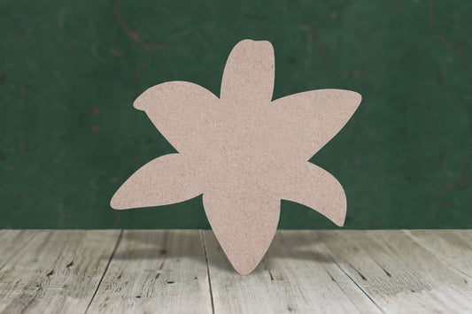 Laser cut, blank wooden Lily shape for craft