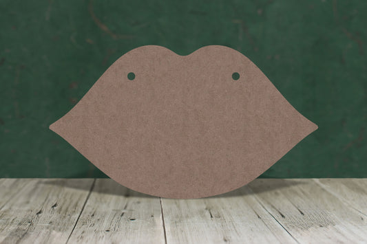 Laser cut, blank wooden Lips shape for craft