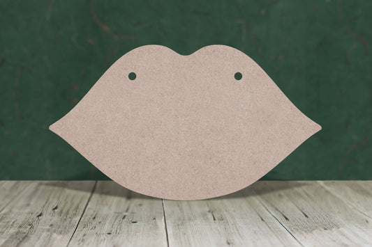 Laser cut, blank wooden Lips shape for craft