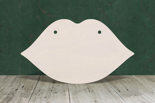 laser cut blank wooden Lips shape for craft